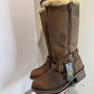 Caterpillar Womens Florencia Tall Leather Boots size 8.5 New
